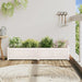 Garden Planter White 150x31x31 Cm Solid Wood Pine Ntiail