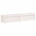 Garden Planter White 150x31x31 Cm Solid Wood Pine Ntiail