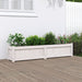 Garden Planter White 150x31x31 Cm Solid Wood Pine Ntiail