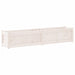 Garden Planter White 150x31x31 Cm Solid Wood Pine Ntiail
