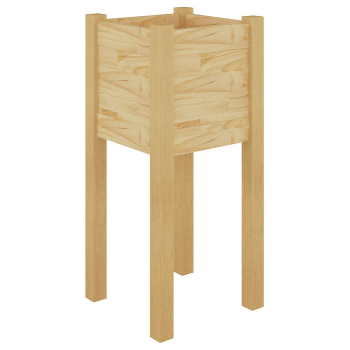 Garden Planters 2 Pcs 31x31x70 Cm Solid Pinewood Nobinb
