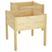 Garden Planters 2 Pcs 70x70x70 Cm Solid Pinewood Nobnob