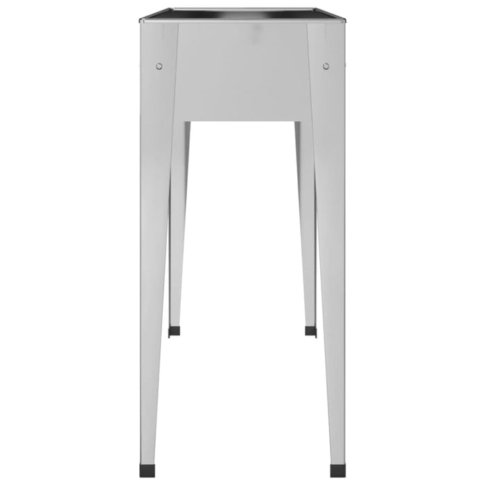 Garden Planters 2 Pcs Galvanised Steel Topaxtl