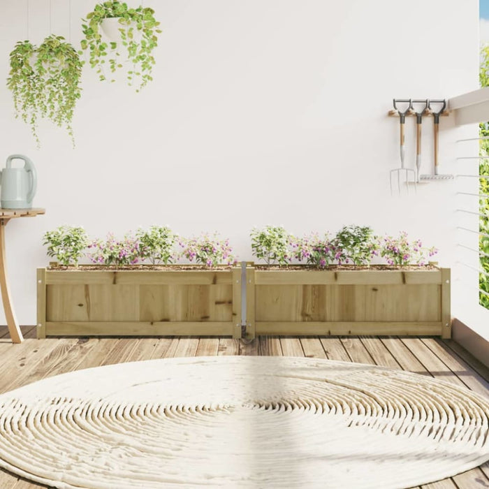 Garden Planters 2 Pcs Impregnated Wood Pine Ntiapn