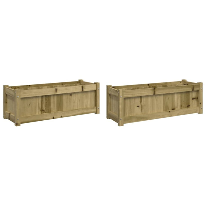 Garden Planters 2 Pcs Impregnated Wood Pine Ntiapn