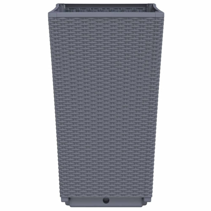 Garden Planters 2 Pcs Grey 32.5x32.5x57 Cm Pp Tlinal