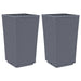 Garden Planters 2 Pcs Grey 32.5x32.5x57 Cm Pp Tlinal