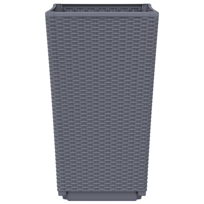 Garden Planters 2 Pcs Grey 32.5x32.5x57 Cm Pp Tlinal