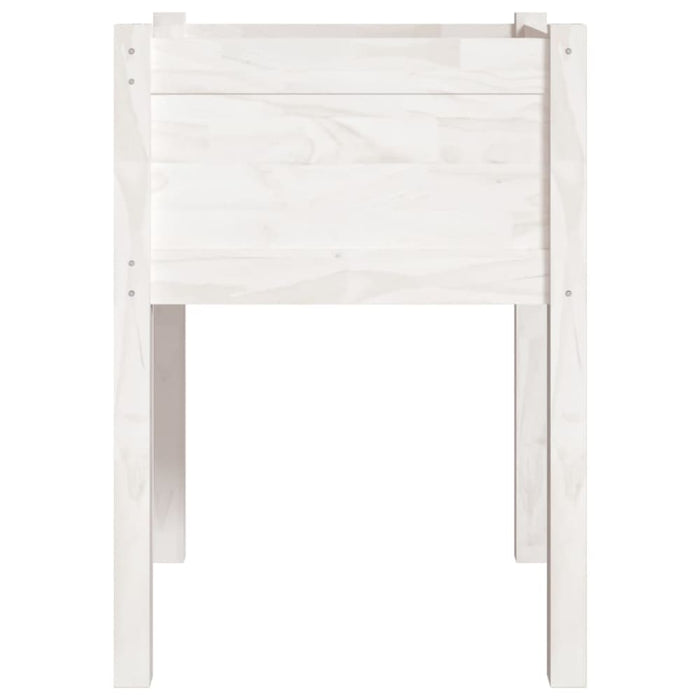 Garden Planters 2 Pcs White 50x50x70 Cm Solid Pinewood