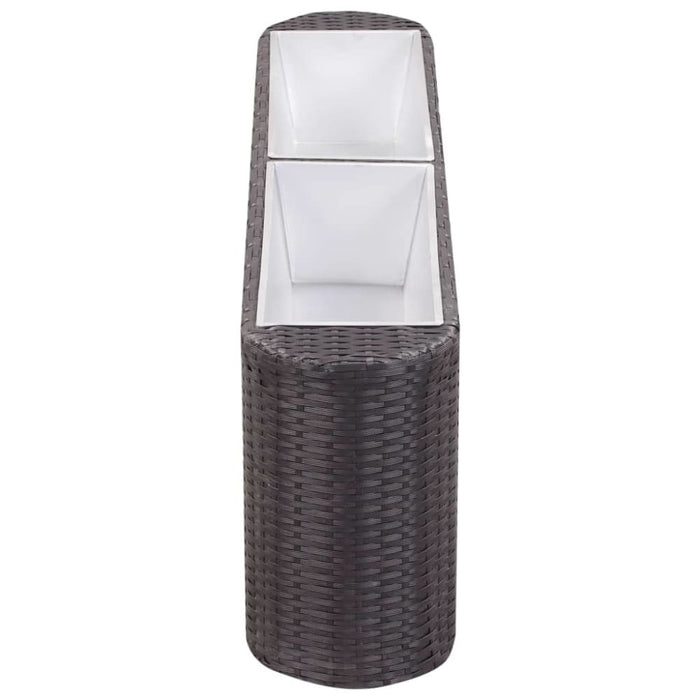 Garden Raised Bed 120x24x40 Cm Poly Rattan Black Alkpx