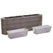 Garden Raised Bed 120x24x40 Cm Poly Rattan Grey Alkpa