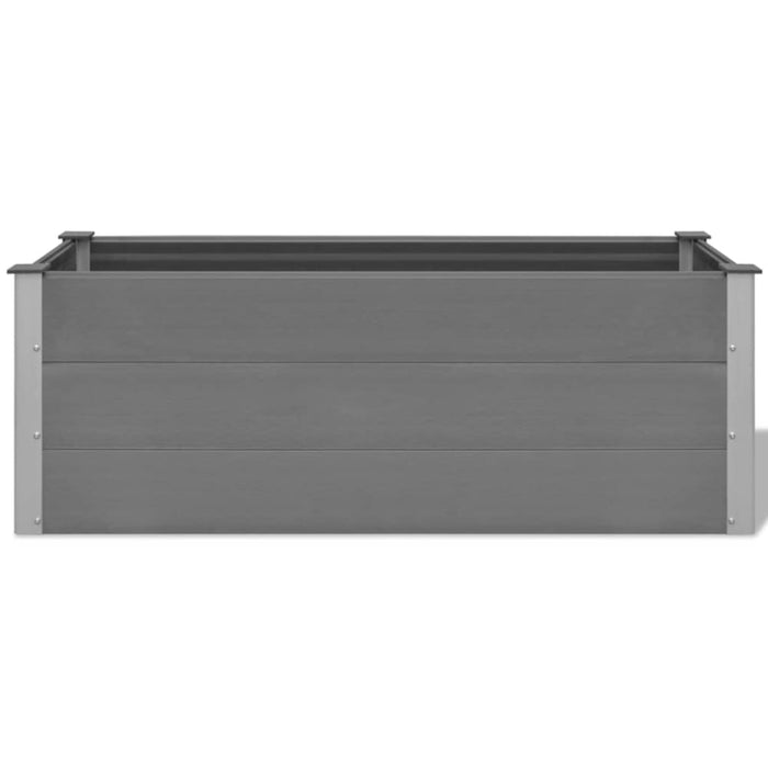 Garden Raised Bed Wpc 150x50x54 Cm Grey Atlbi