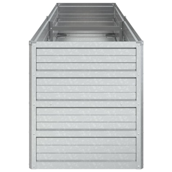 Garden Raised Bed 160x40x45 Cm Galvanized Steel Silver
