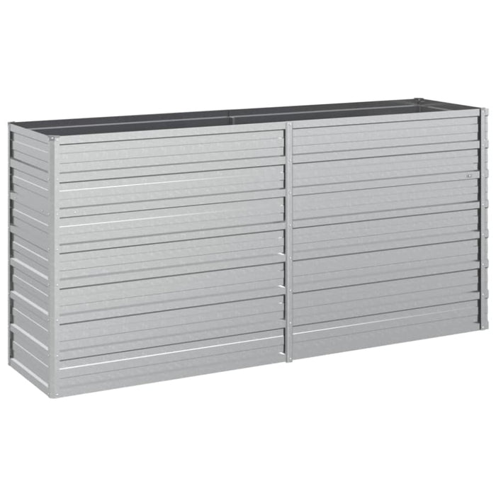 Garden Raised Bed 160x40x77 Cm Galvanized Steel Silver