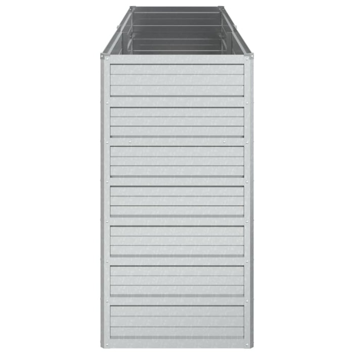 Garden Raised Bed 160x40x77 Cm Galvanized Steel Silver