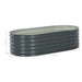 Garden Raised Bed 160x80x44 Cm Galvanised Steel Grey Appxk
