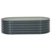 Garden Raised Bed 160x80x44 Cm Galvanised Steel Grey Appxk