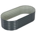 Garden Raised Bed 160x80x44 Cm Galvanised Steel Grey Appxk