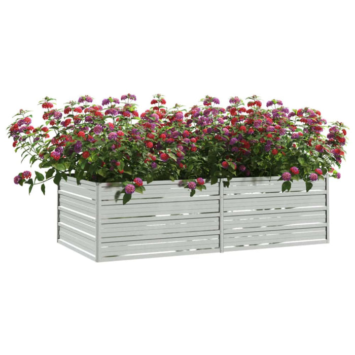 Garden Raised Bed 160x80x45 Cm Galvanized Steel Silver
