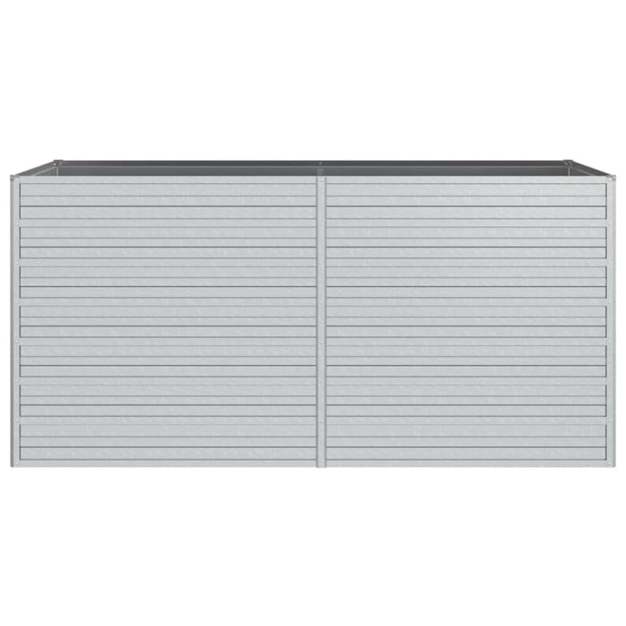 Garden Raised Bed 160x80x77 Cm Galvanized Steel Silver