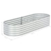 Garden Raised Bed 240x80x44 Cm Galvanised Steel Silver Appon