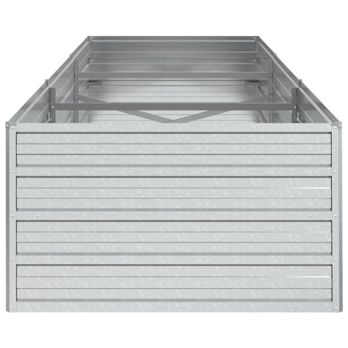 Garden Raised Bed 240x80x45 Cm Galvanized Steel Silver