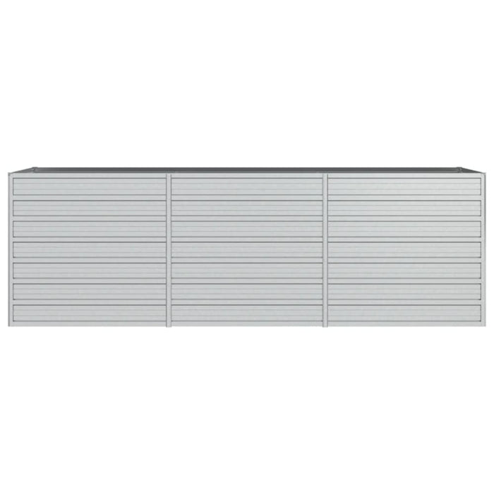 Garden Raised Bed 240x80x77 Cm Galvanized Steel Silver