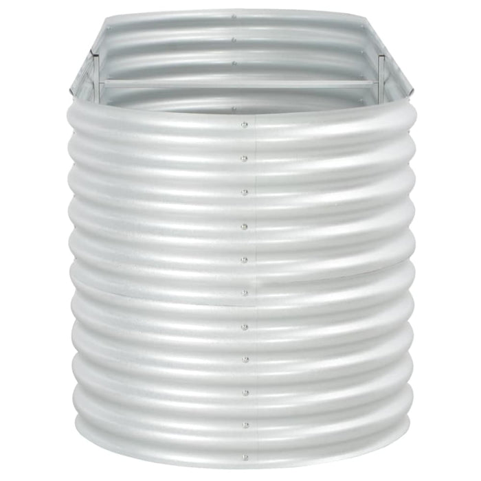 Garden Raised Bed 240x80x81 Cm Galvanised Steel Silver Appot