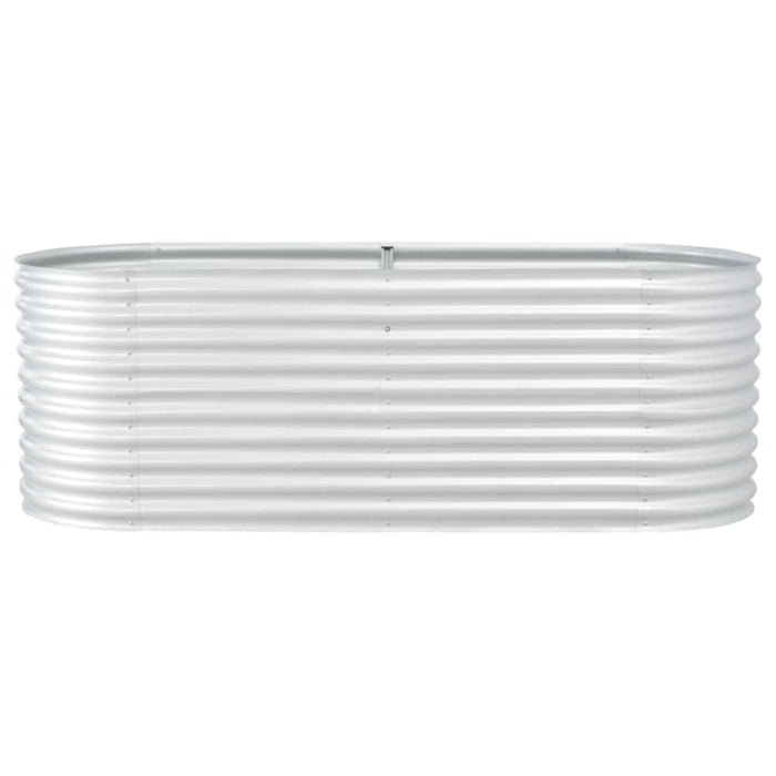 Garden Raised Bed 240x80x81 Cm Galvanised Steel Silver Appot