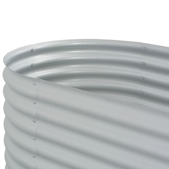 Garden Raised Bed 240x80x81 Cm Galvanised Steel Silver Appot