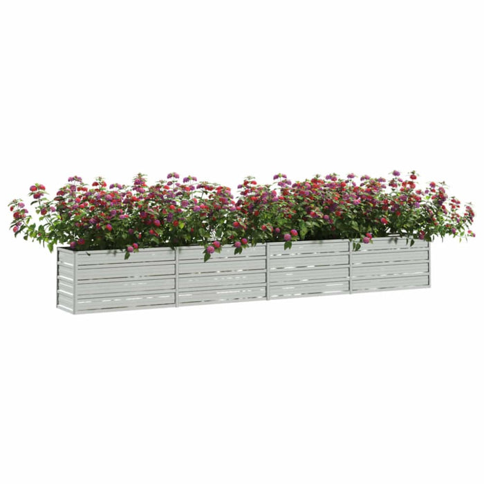 Garden Raised Bed 320x40x45 Cm Galvanized Steel Silver