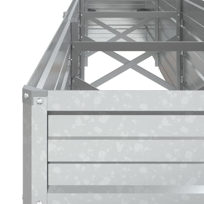 Garden Raised Bed 320x40x45 Cm Galvanized Steel Silver