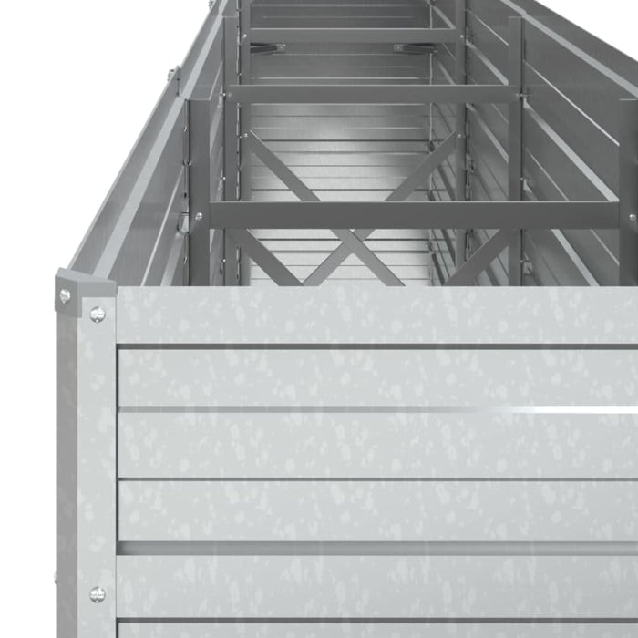 Garden Raised Bed 320x40x77 Cm Galvanized Steel Silver