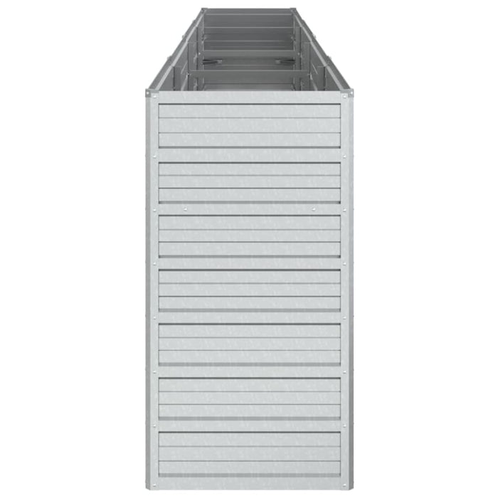 Garden Raised Bed 320x40x77 Cm Galvanized Steel Silver