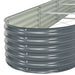 Garden Raised Bed 320x80x44 Cm Galvanised Steel Grey Appxi