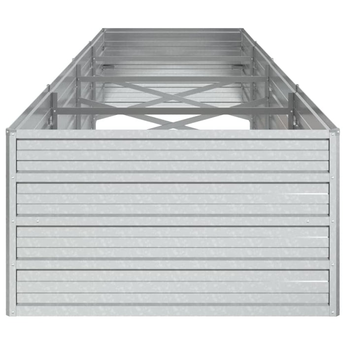 Garden Raised Bed 320x80x45 Cm Galvanized Steel Silver