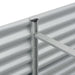 Garden Raised Bed 400x80x44 Cm Galvanised Steel Silver Appol