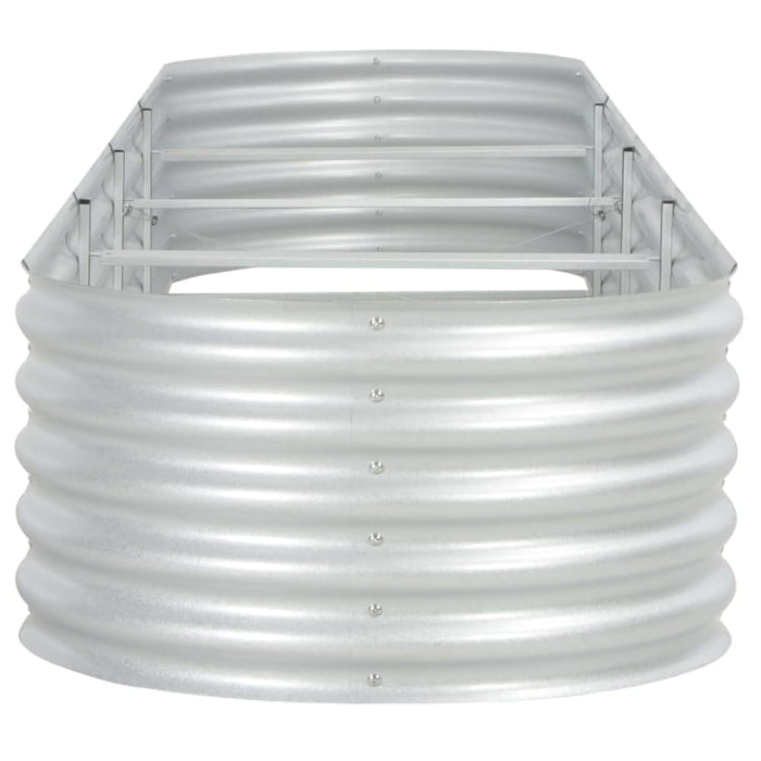 Garden Raised Bed 400x80x44 Cm Galvanised Steel Silver Appol