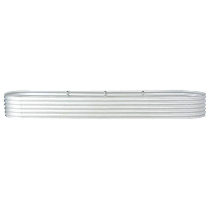 Garden Raised Bed 400x80x44 Cm Galvanised Steel Silver Appol