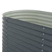 Garden Raised Bed 400x80x81 Cm Galvanised Steel Grey Appxo