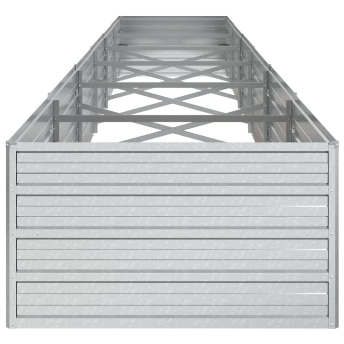 Garden Raised Bed 480x80x45 Cm Galvanized Steel Silver