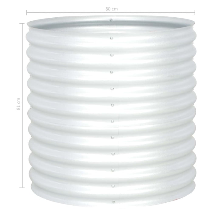 Garden Raised Bed 80x80x81 Cm Galvanised Steel Silver Appop