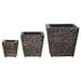 Garden Raised Beds 3 Pcs Water Hyacinth Brown Appix