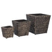 Garden Raised Beds 3 Pcs Water Hyacinth Brown Appix
