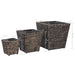Garden Raised Beds 3 Pcs Water Hyacinth Brown Appix
