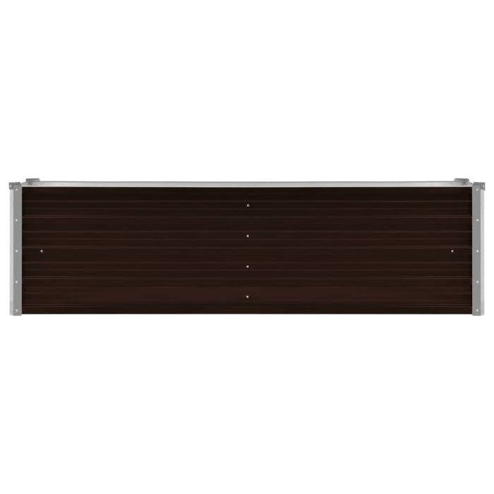 Garden Raised Bed Brown 160x40x45 Cm Galvanised Steel Apion