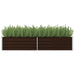 Garden Raised Bed Brown 240x80x45 Cm Galvanised Steel Apioa