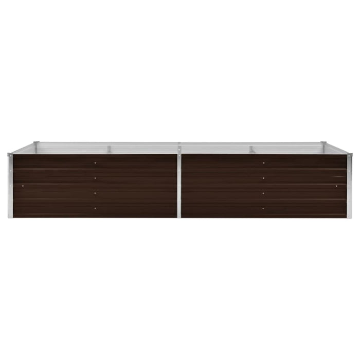 Garden Raised Bed Brown 240x80x45 Cm Galvanised Steel Apioa