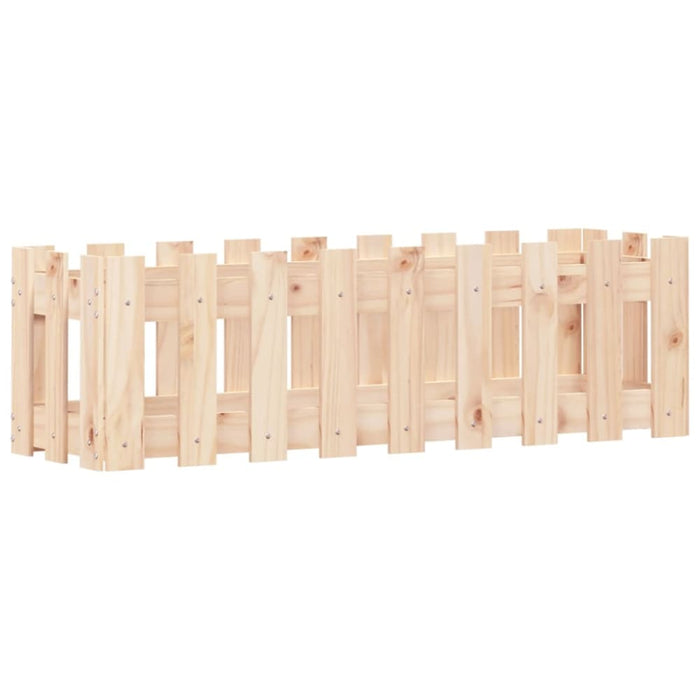 Garden Raised Bed with Fence Design 100x30x30 Cm Solid Wood