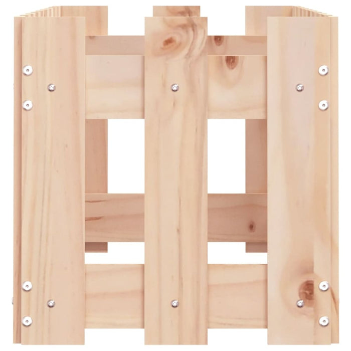 Garden Raised Bed with Fence Design 100x30x30 Cm Solid Wood